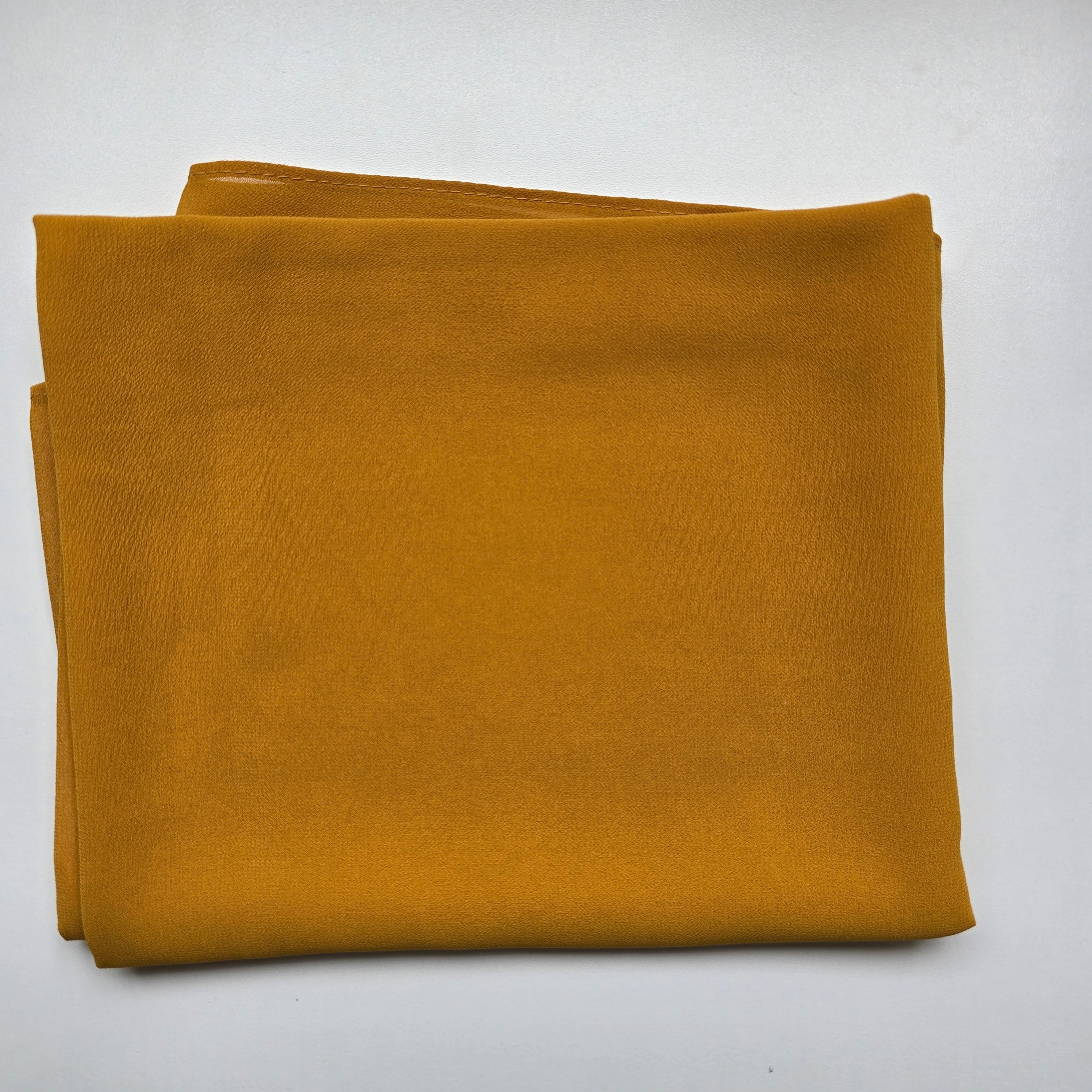 1pc Women's Chiffon Hijab Dark Turmeric, Solid Color Knitted Scarf, Chiffon Hijab, Muslim Prayer Headwrap, Suitable For All Seasons