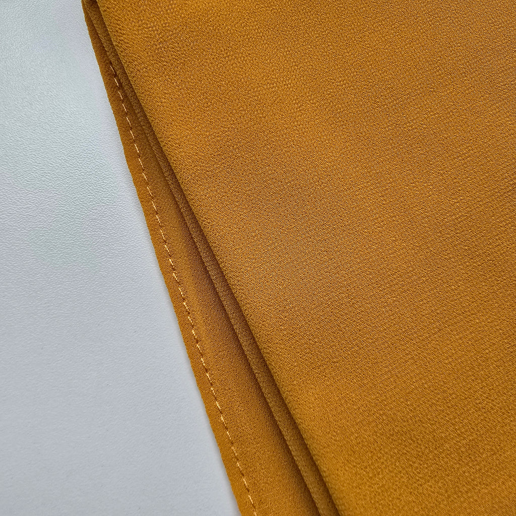 1pc Women's Chiffon Hijab Dark Turmeric, Solid Color Knitted Scarf, Chiffon Hijab, Muslim Prayer Headwrap, Suitable For All Seasons