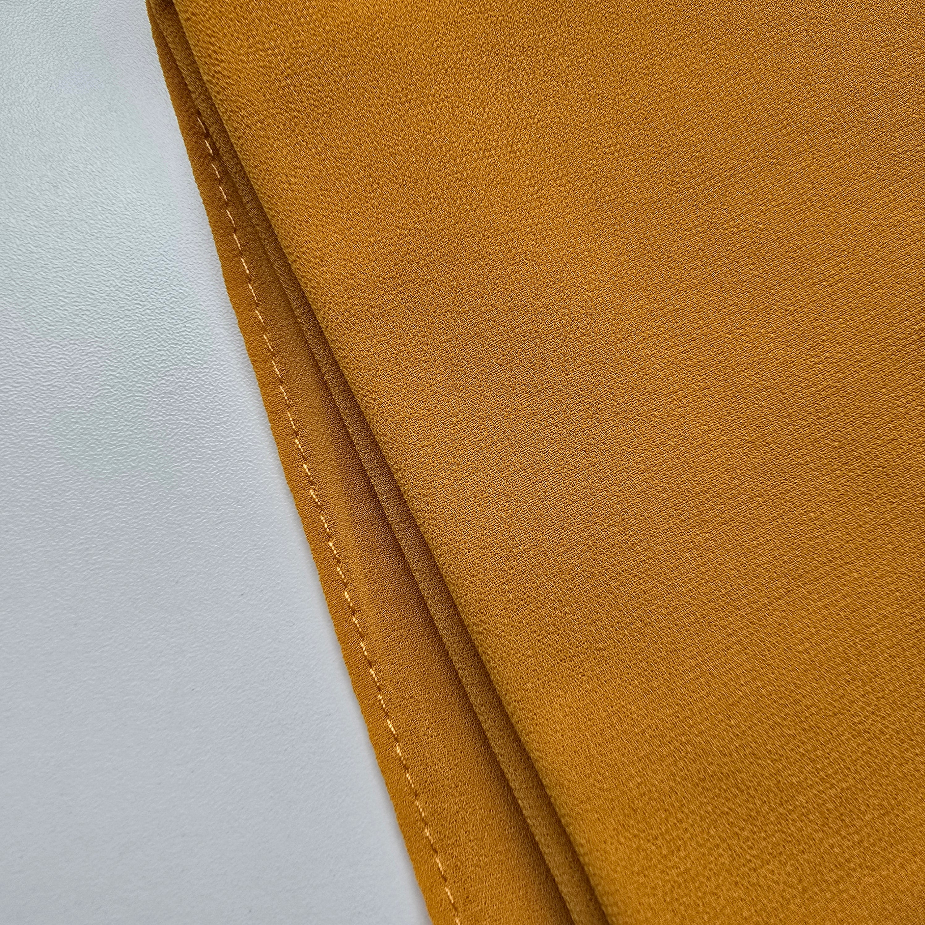 1pc Women's Chiffon Hijab Dark Turmeric, Solid Color Knitted Scarf, Chiffon Hijab, Muslim Prayer Headwrap, Suitable For All Seasons