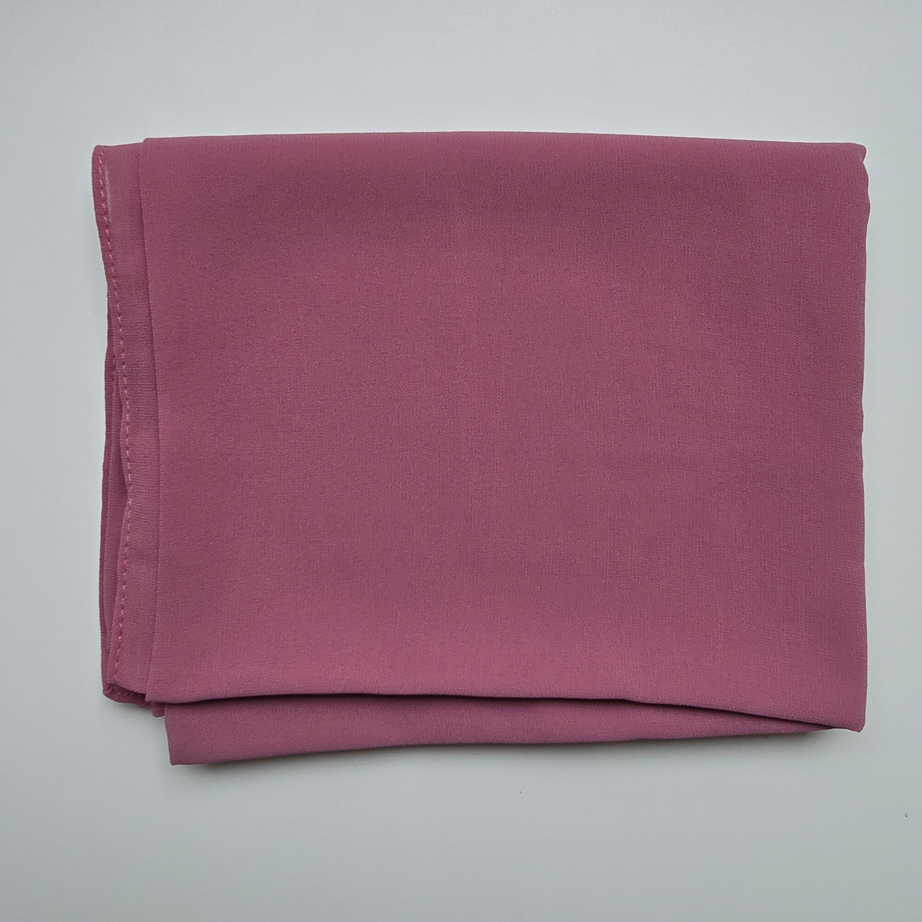 1pc Women's Chiffon Hijab Deep Rose, Solid Color Knitted Scarf, Chiffon Hijab, Muslim Prayer Headwrap, Suitable For All Seasons