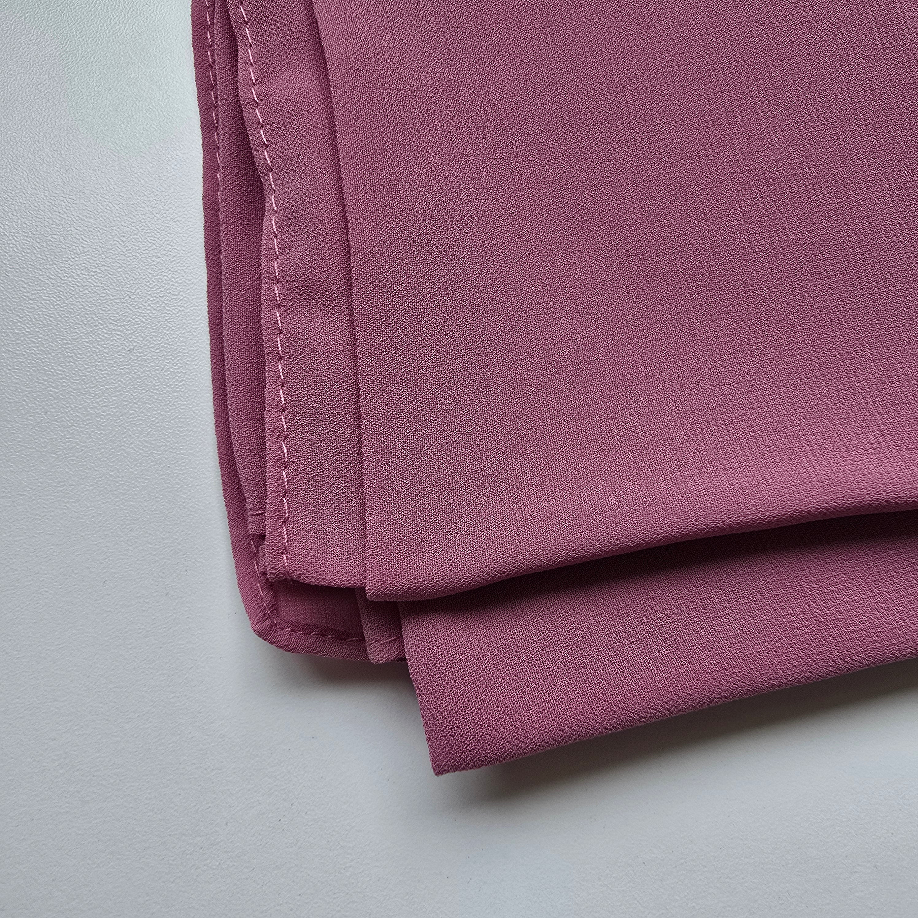 1pc Women's Chiffon Hijab Deep Rose, Solid Color Knitted Scarf, Chiffon Hijab, Muslim Prayer Headwrap, Suitable For All Seasons