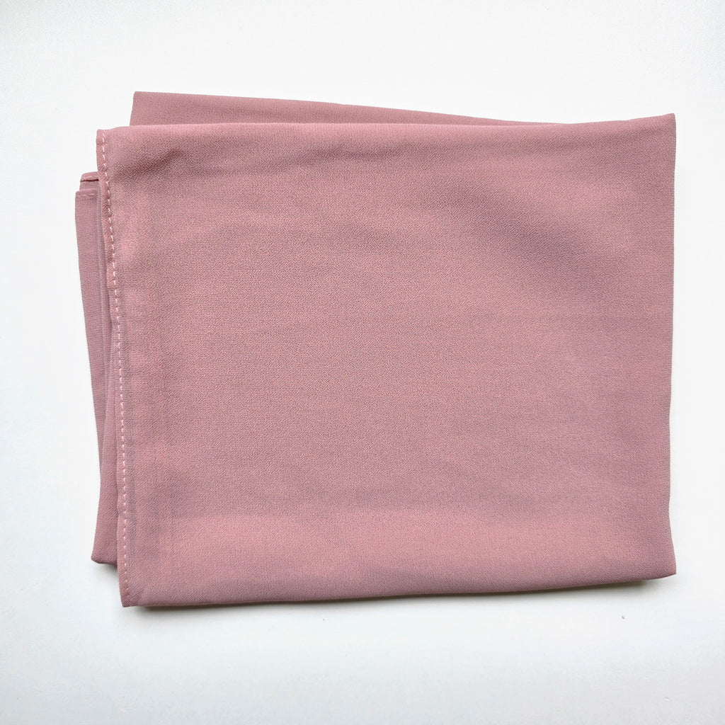 1pc Women's Chiffon Hijab Dusty Mauve, Solid Color Knitted Scarf, Chiffon Hijab, Muslim Prayer Headwrap, Suitable For All Seasons