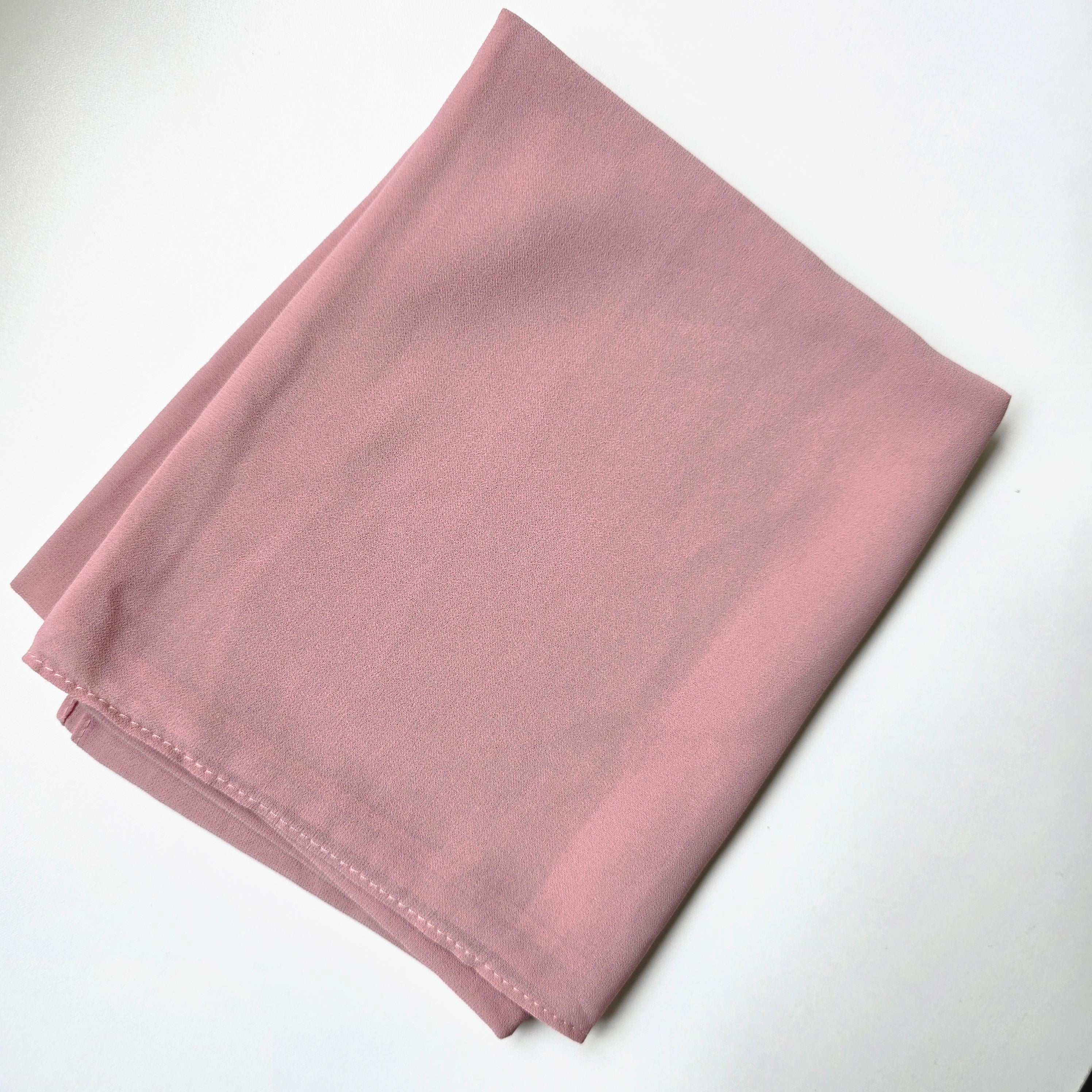 1pc Women's Chiffon Hijab Dusty Mauve, Solid Color Knitted Scarf, Chiffon Hijab, Muslim Prayer Headwrap, Suitable For All Seasons