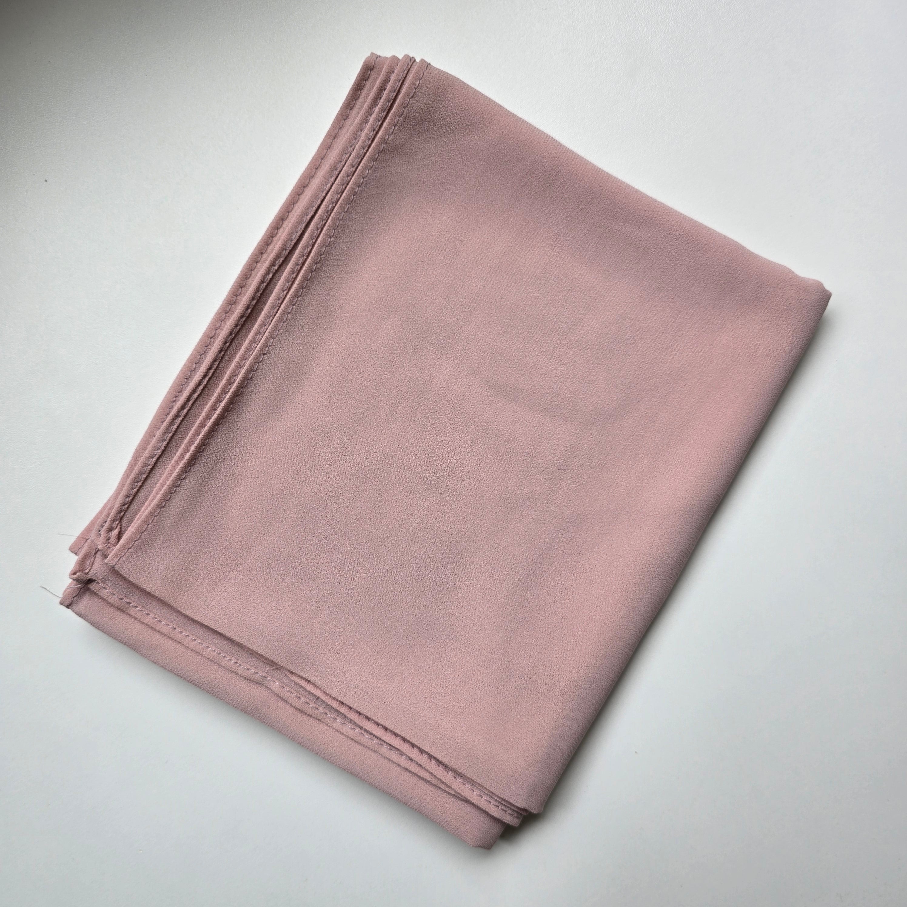 1pc Women's Chiffon Hijab Dusty Rosewood, Solid Color Knitted Scarf, Chiffon Hijab, Muslim Prayer Headwrap, Suitable For All Seasons