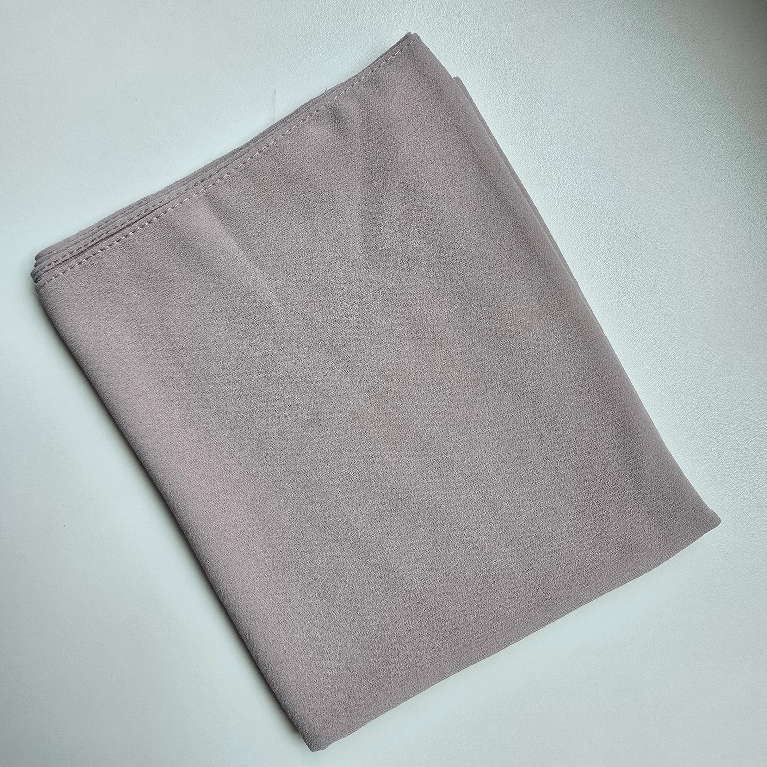 1pc Women's Chiffon Hijab Dusty Violet, Solid Color Knitted Scarf, Chiffon Hijab, Muslim Prayer Headwrap, Suitable For All Seasons