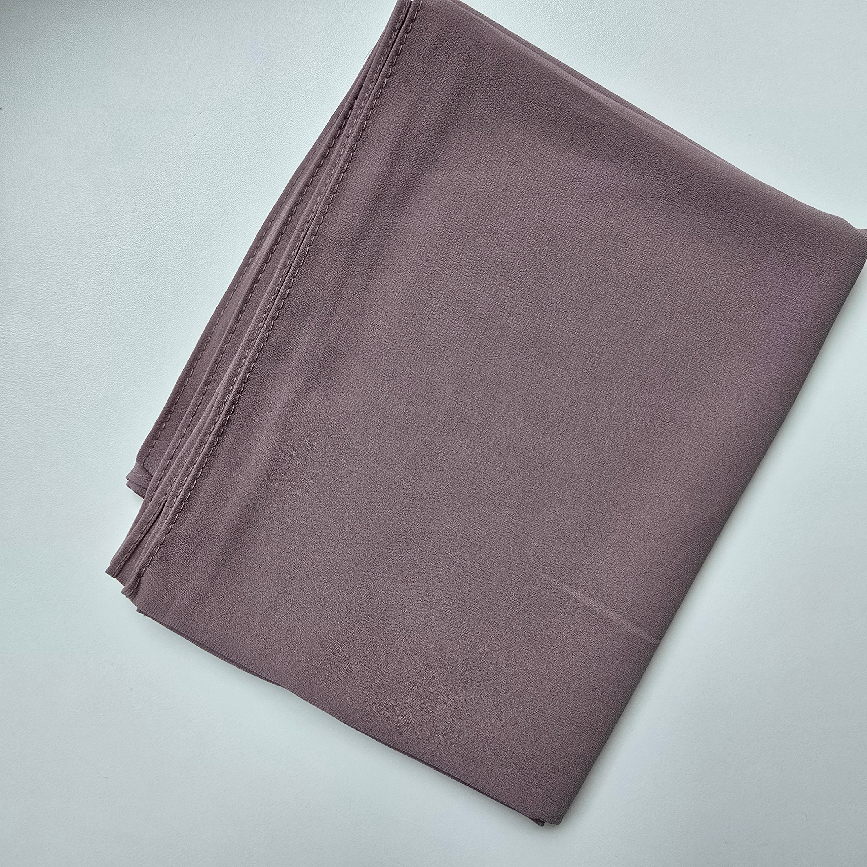 1pc Women's Chiffon Hijab Mauve, Solid Color Knitted Scarf, Chiffon Hijab, Muslim Prayer Headwrap, Suitable For All Seasons