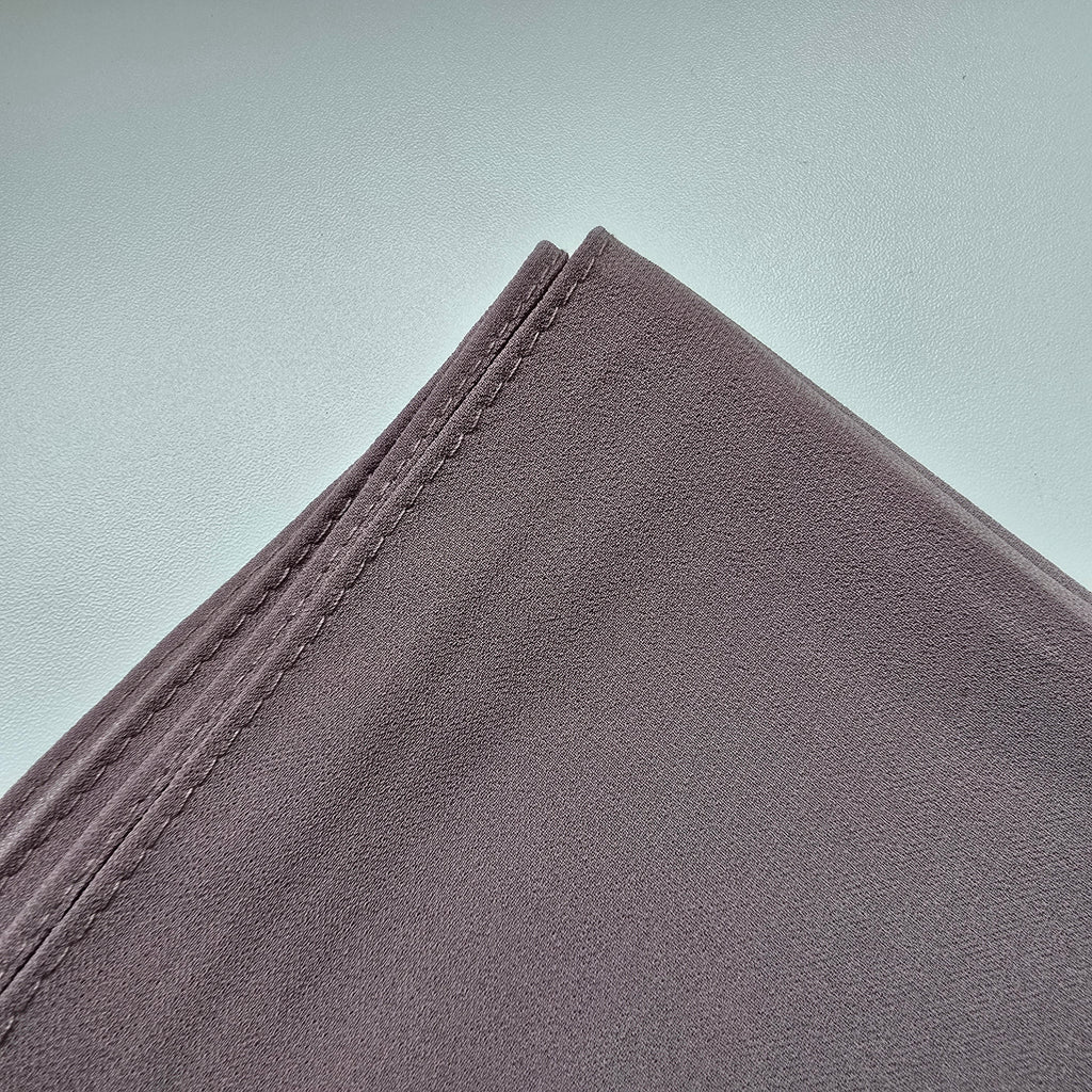 1pc Women's Chiffon Hijab Mauve, Solid Color Knitted Scarf, Chiffon Hijab, Muslim Prayer Headwrap, Suitable For All Seasons