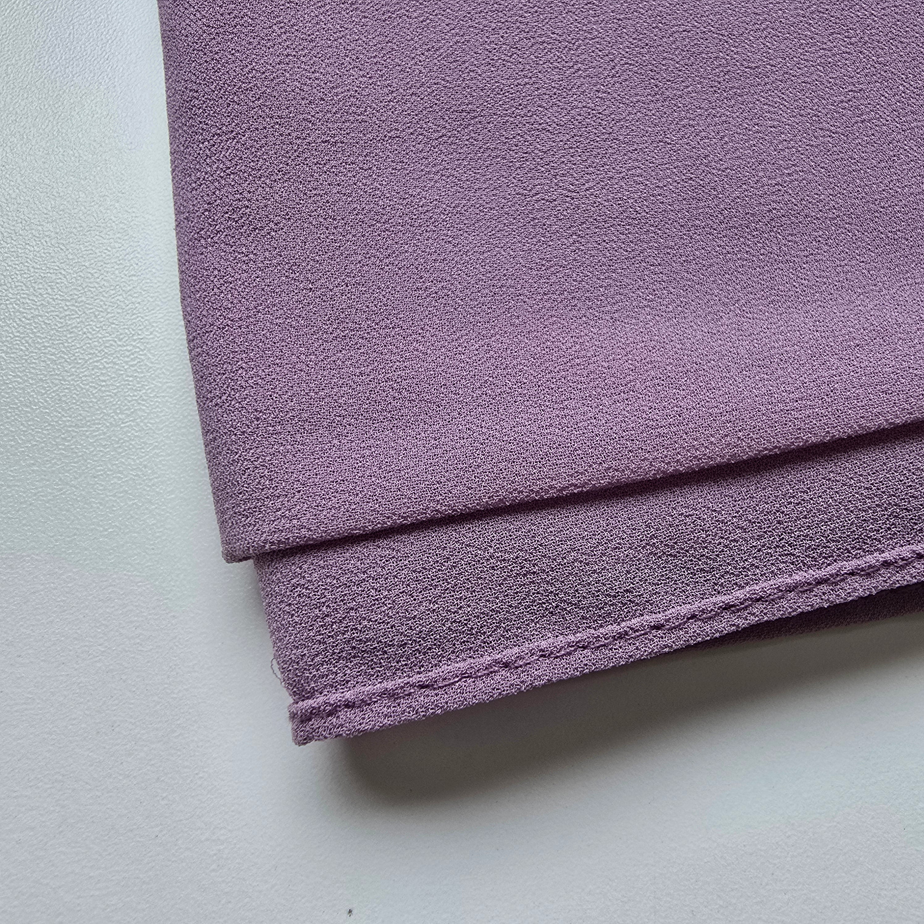 1pc Women's Chiffon Hijab Medium Lilac, Solid Color Knitted Scarf, Chiffon Hijab, Muslim Prayer Headwrap, Suitable For All Seasons