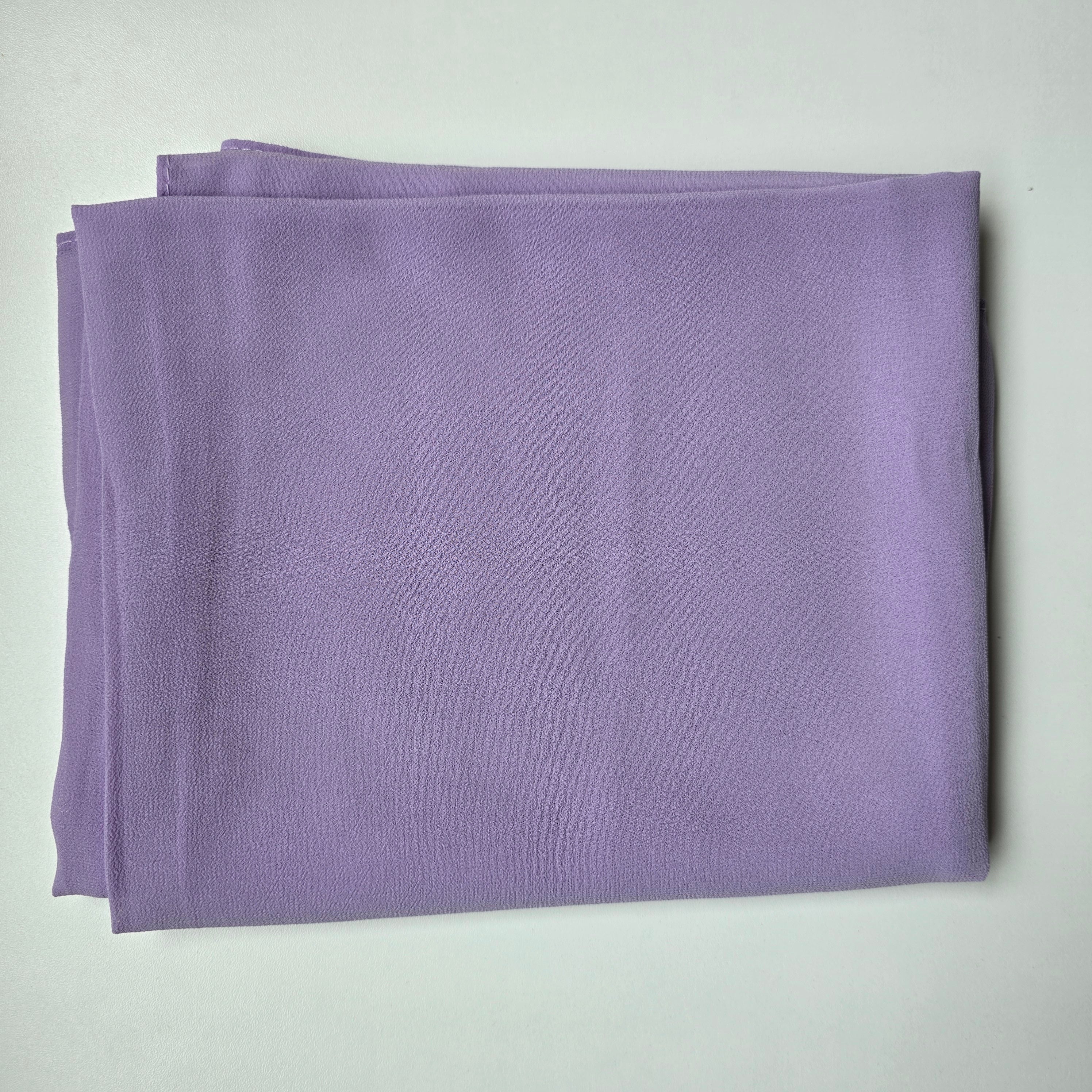 1pc Women's Chiffon Hijab Medium Purple, Solid Color Knitted Scarf, Chiffon Hijab, Muslim Prayer Headwrap, Suitable For All Seasons