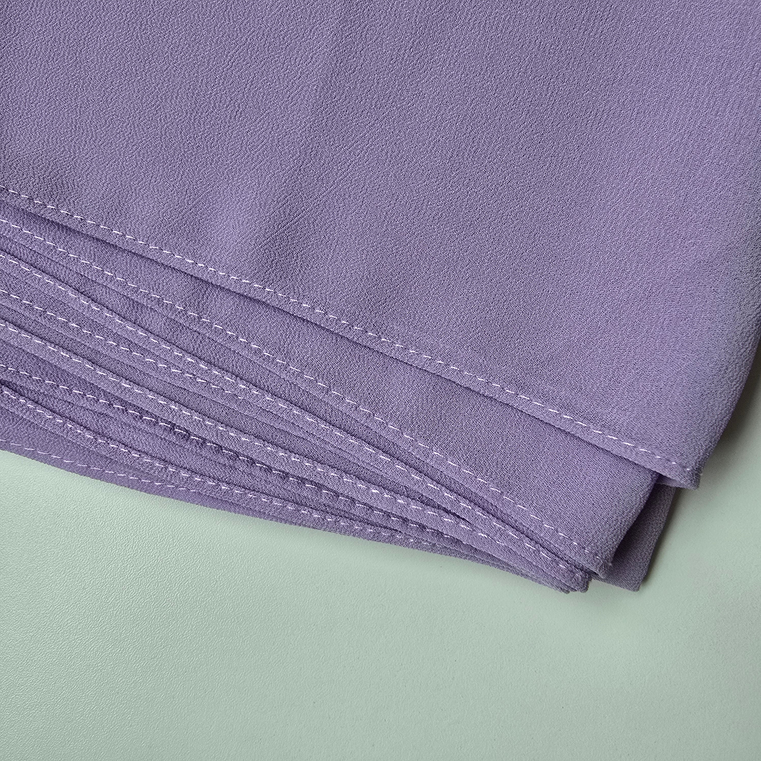 1pc Women's Chiffon Hijab Medium Purple, Solid Color Knitted Scarf, Chiffon Hijab, Muslim Prayer Headwrap, Suitable For All Seasons