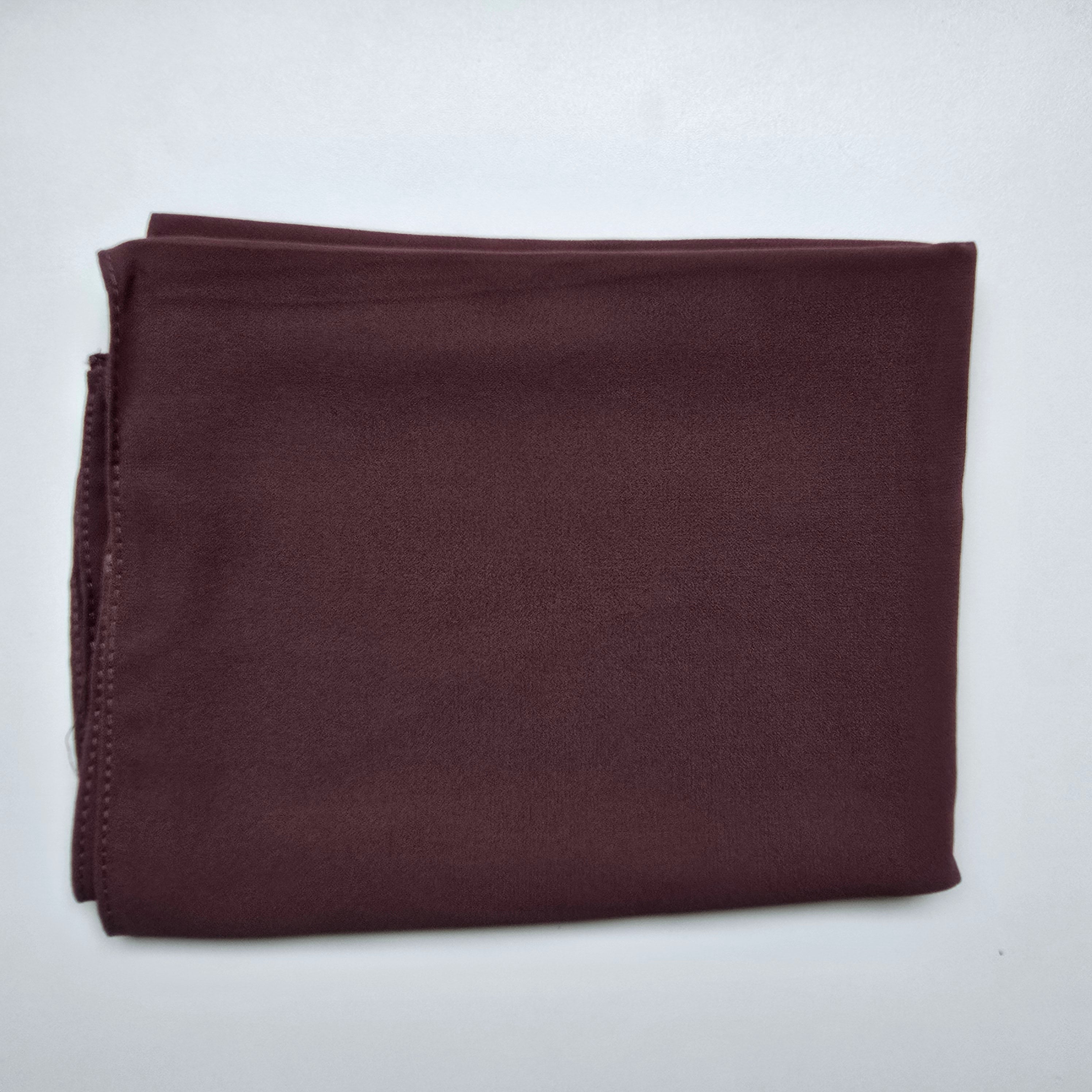 1pc Women's Chiffon Hijab Muted Plum, Solid Color Knitted Scarf, Chiffon Hijab, Muslim Prayer Headwrap, Suitable For All Seasons