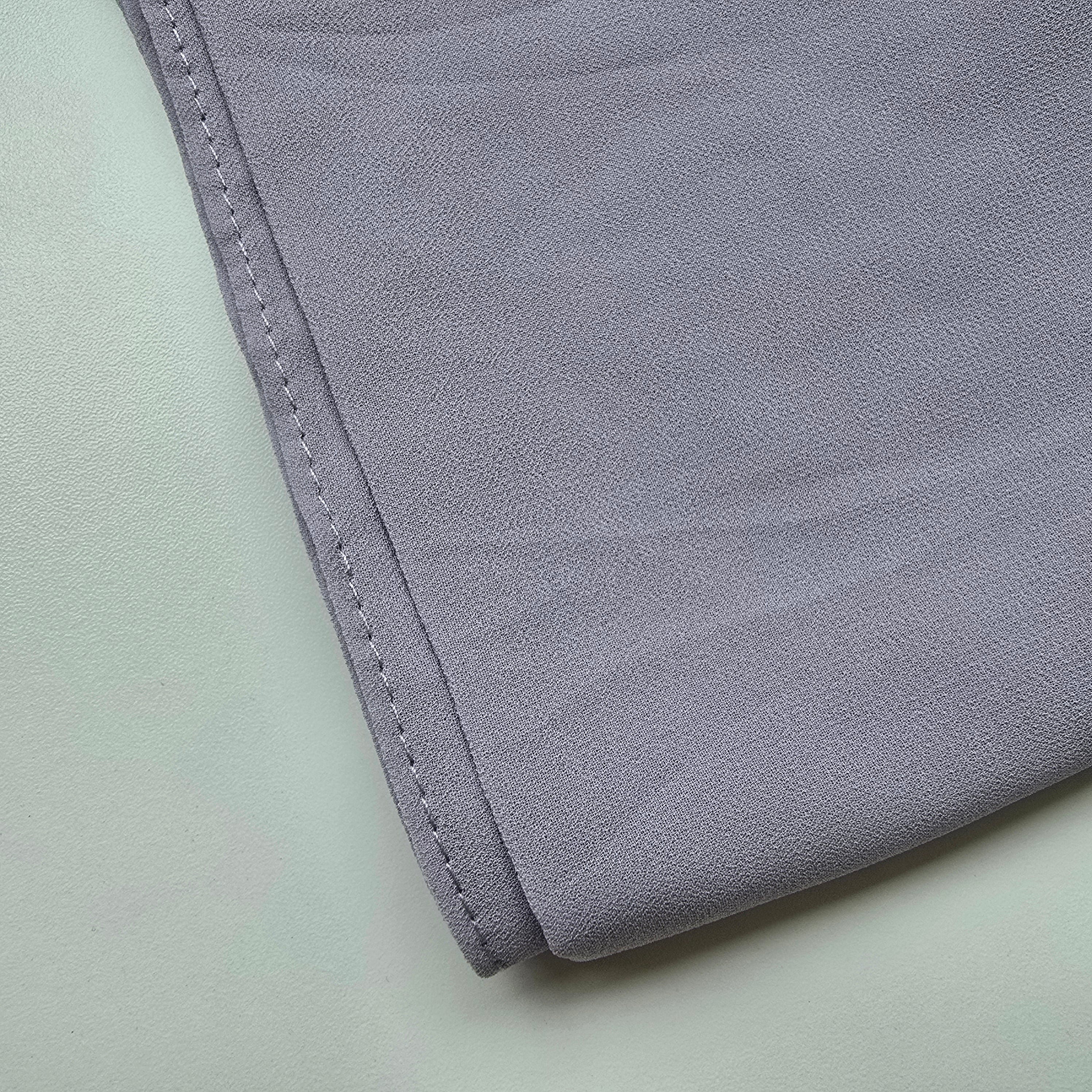 1pc Women's Chiffon Hijab Periwinkle Grey, Solid Color Knitted Scarf, Chiffon Hijab, Muslim Prayer Headwrap, Suitable For All Seasons