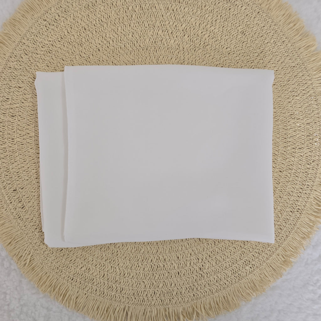 1pc Women's Chiffon Hijab White, Solid Color Knitted Scarf, Chiffon Hijab, Muslim Prayer Headwrap, Suitable For All Seasons