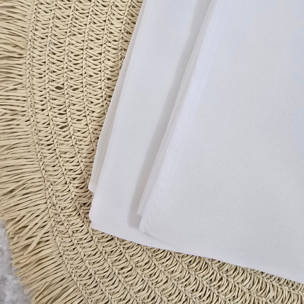 1pc Women's Chiffon Hijab White, Solid Color Knitted Scarf, Chiffon Hijab, Muslim Prayer Headwrap, Suitable For All Seasons