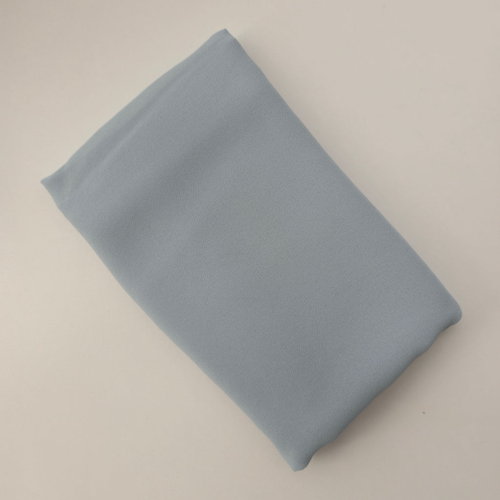 1pc Women's 2Meter Premium Chiffon Hijab  Light Slate Blue, Solid Color Knitted Scarf, Chiffon Hijab, Muslim Prayer Headwrap, Suitable For All Seasons