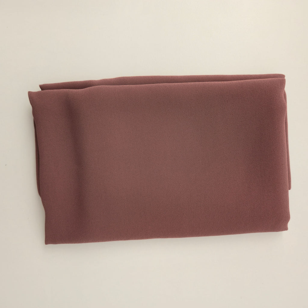 1pc Women's 2Meter Premium Chiffon Hijab  Mauve Brown, Solid Color Knitted Scarf, Chiffon Hijab, Muslim Prayer Headwrap, Suitable For All Seasons