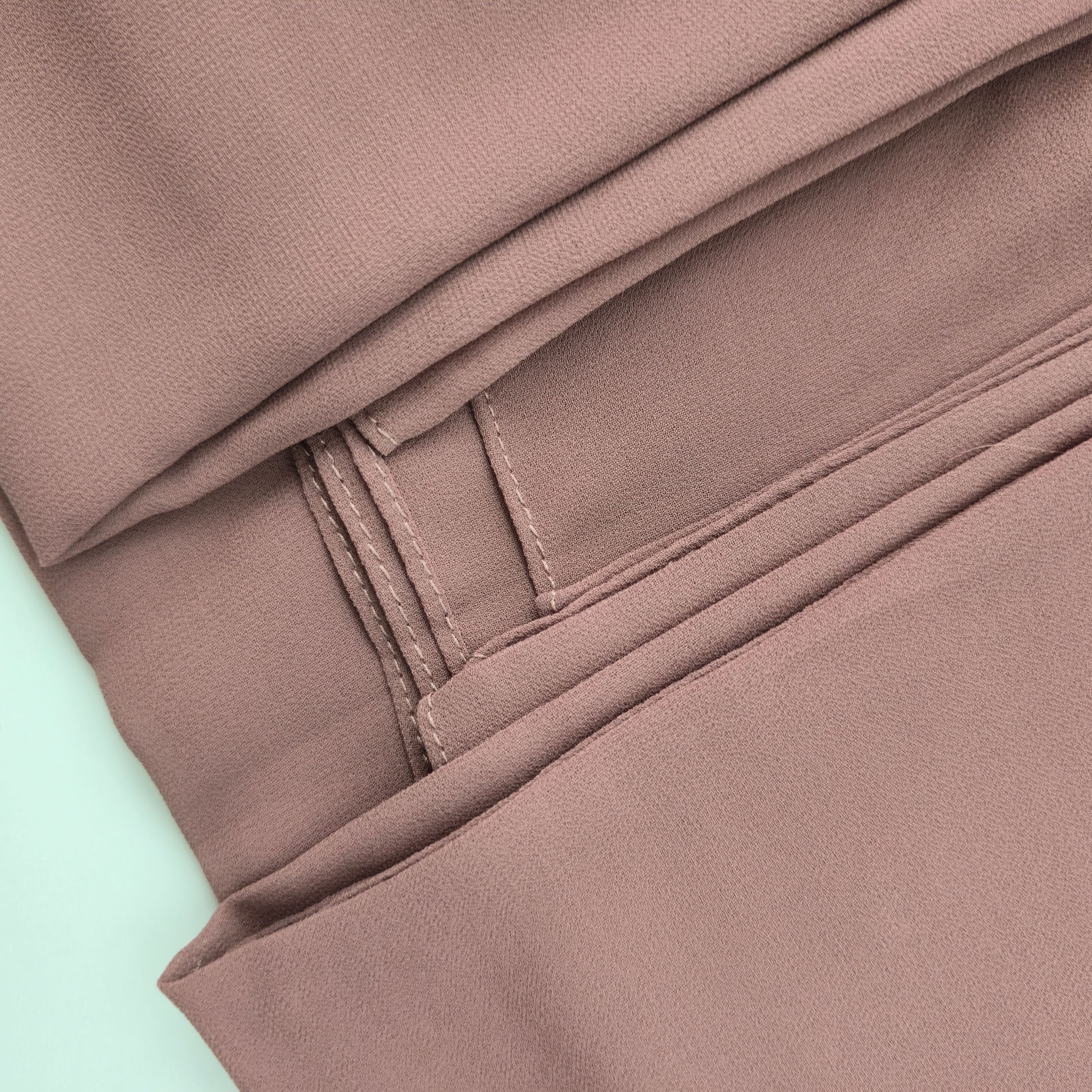 1pc Women's 2Meter Premium Chiffon Hijab  Mauve Brown, Solid Color Knitted Scarf, Chiffon Hijab, Muslim Prayer Headwrap, Suitable For All Seasons