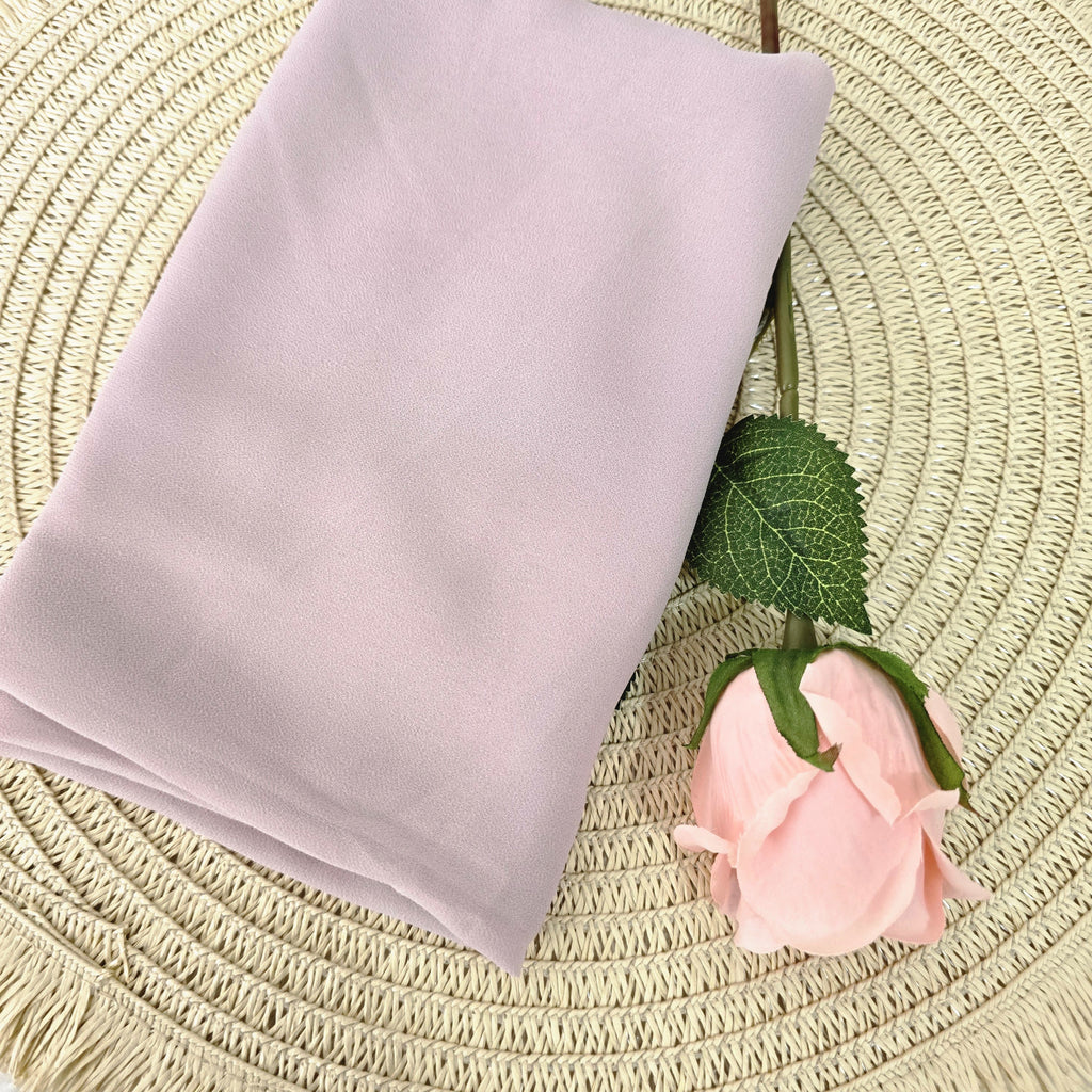 1pc Women's 2Meter Premium Chiffon Hijab Rose Nude, Solid Color Knitted Scarf, Chiffon Hijab, Muslim Prayer Headwrap, Suitable For All Seasons