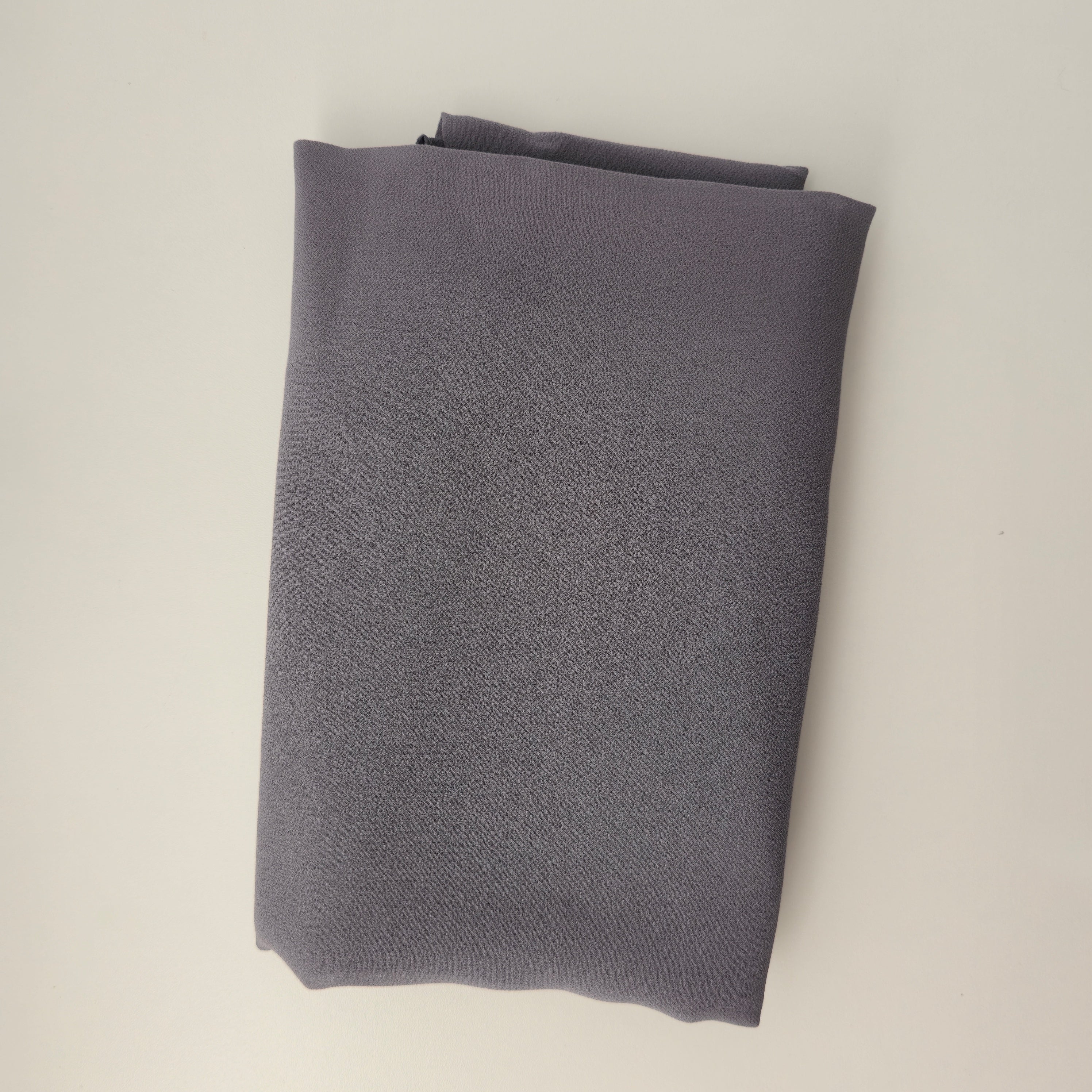 1pc Women's 2Meter Premium Chiffon Hijab  Slate Grey, Solid Color Knitted Scarf, Chiffon Hijab, Muslim Prayer Headwrap, Suitable For All Seasons