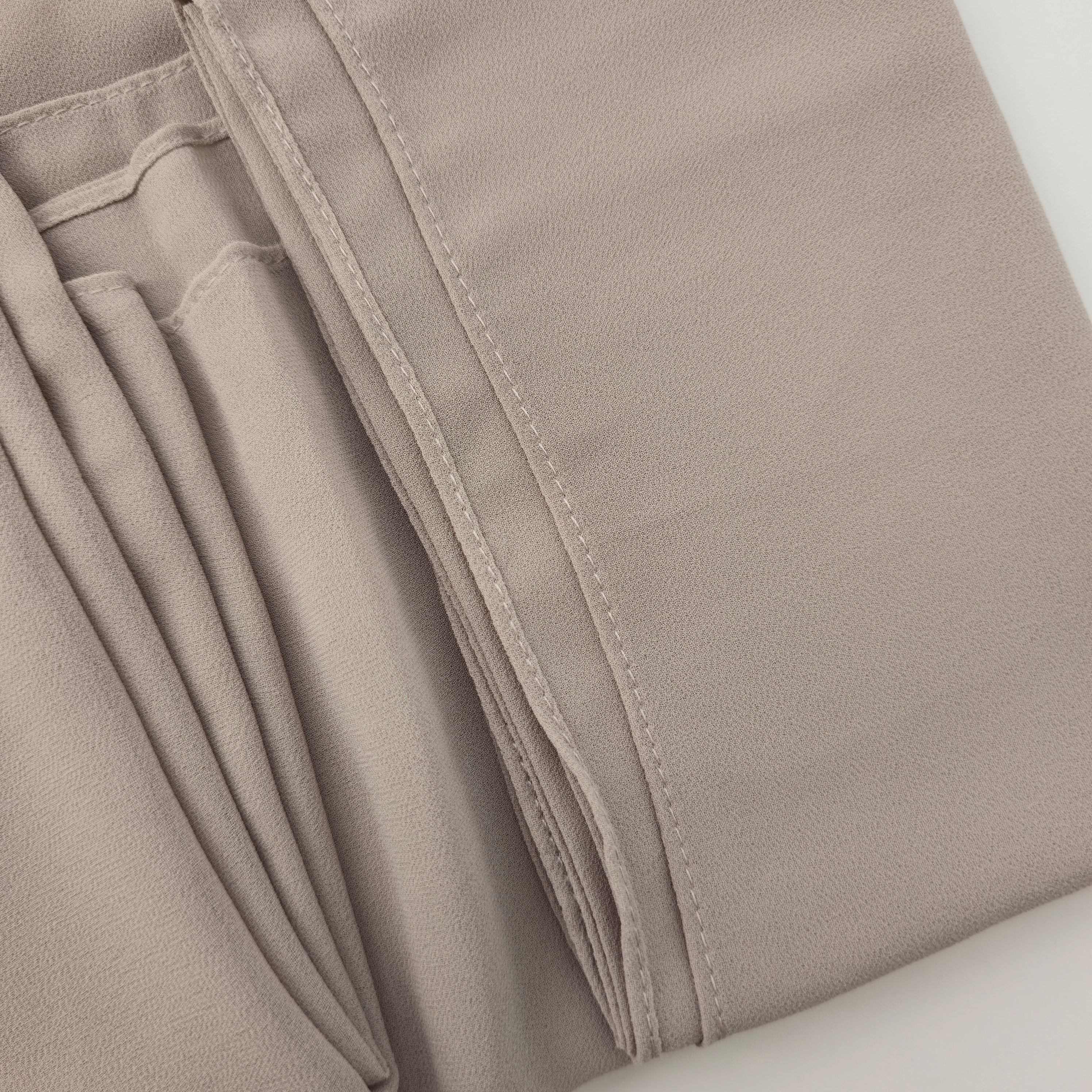 1pc Women's 2Meter Premium Chiffon Hijab  Warm Taupe, Solid Color Knitted Scarf, Chiffon Hijab, Muslim Prayer Headwrap, Suitable For All Seasons