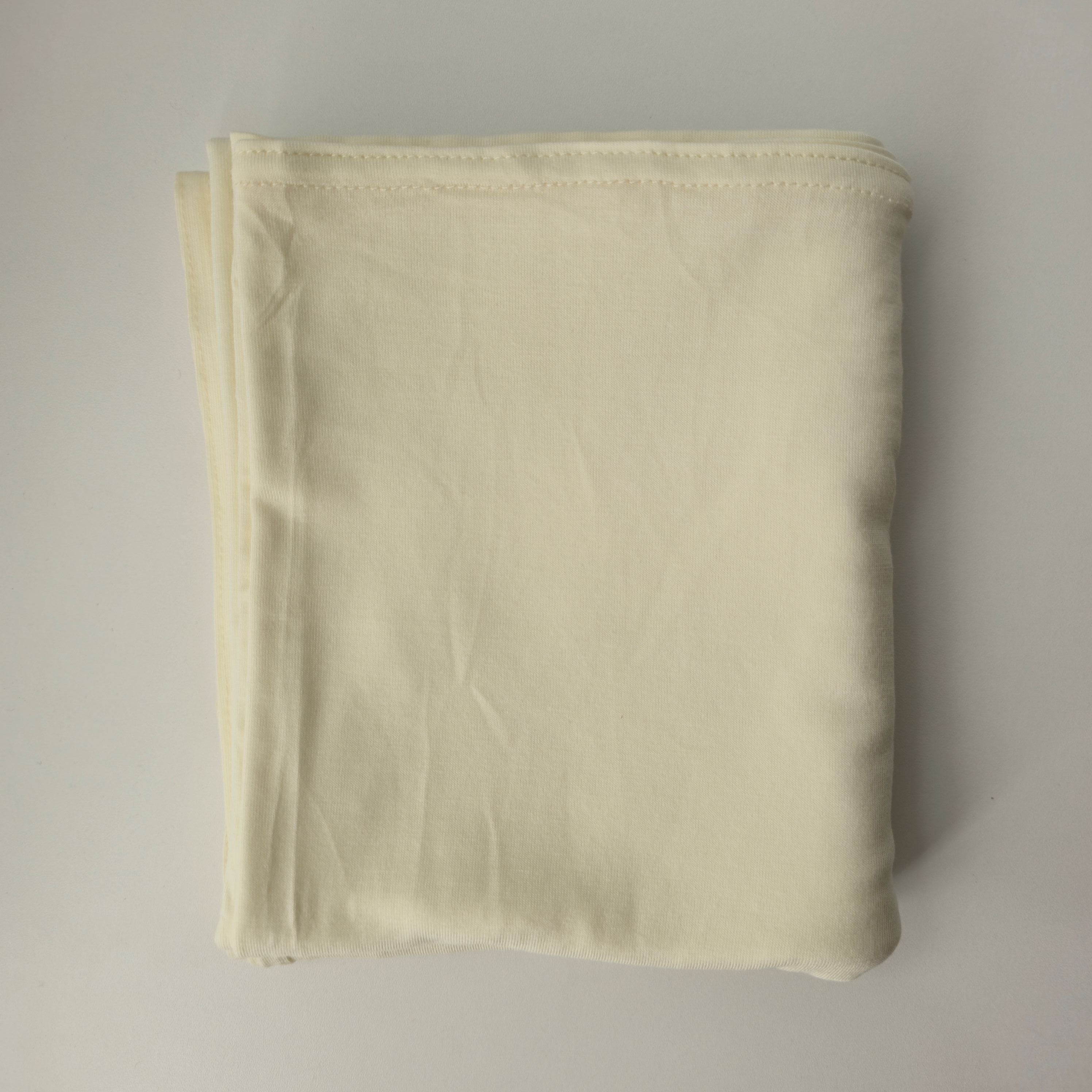 1pc Women's Premium Jersey Hijab Cream, Solid Color Knitted Scarf, Jersey Hijab, Muslim Prayer Headwrap, Suitable For All Seasons