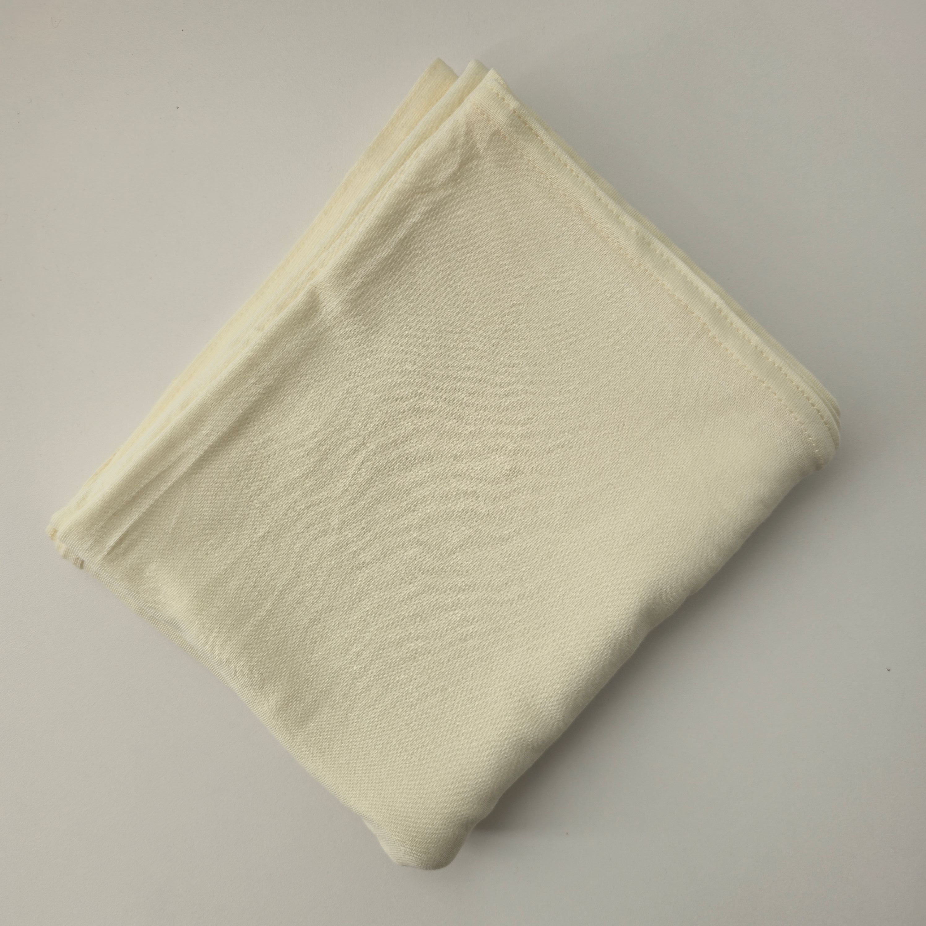 1pc Women's Premium Jersey Hijab Cream, Solid Color Knitted Scarf, Jersey Hijab, Muslim Prayer Headwrap, Suitable For All Seasons