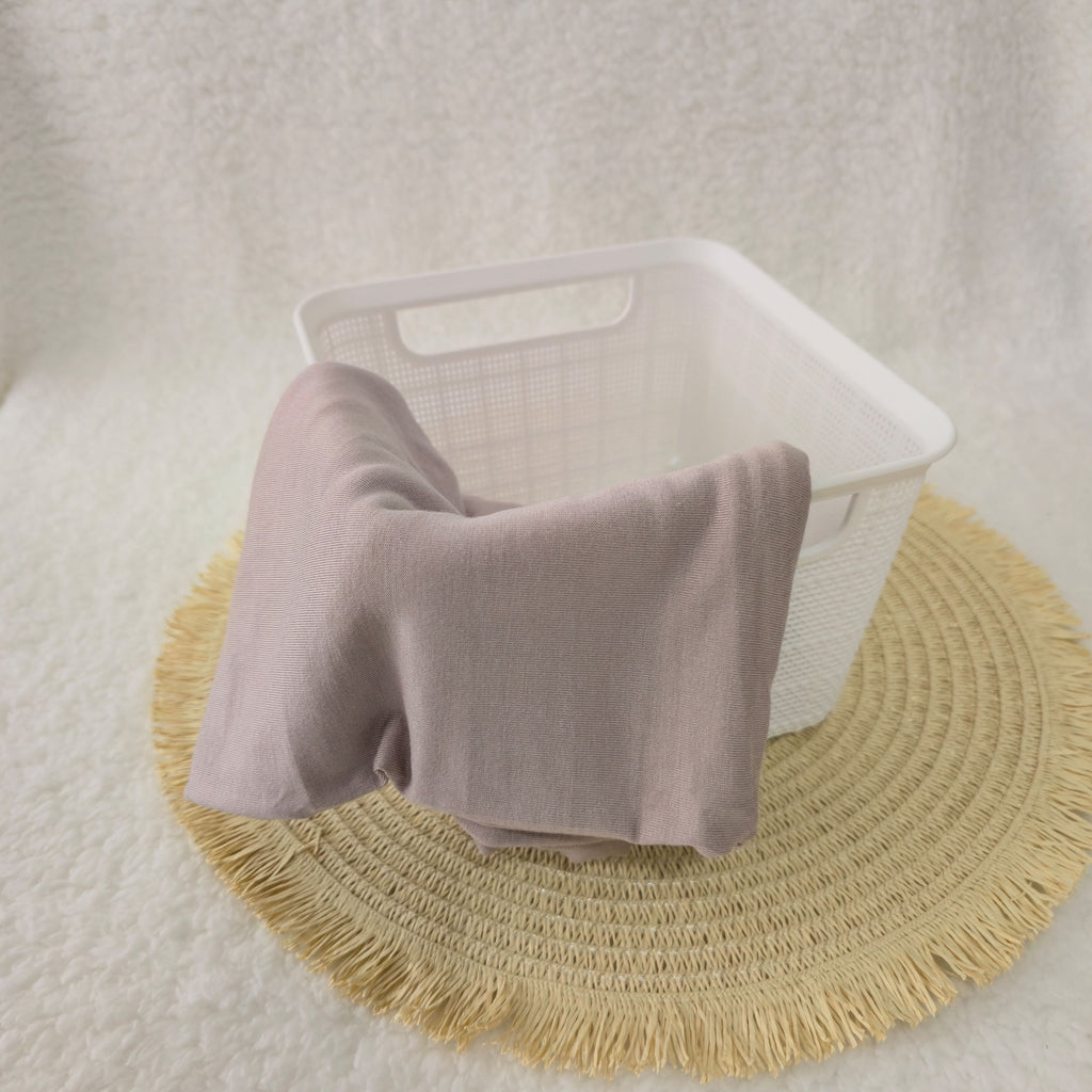 1pc Women's Premium Jersey Hijab Dusty Beige, Solid Color Knitted Scarf, Jersey Hijab, Muslim Prayer Headwrap, Suitable For All Seasons