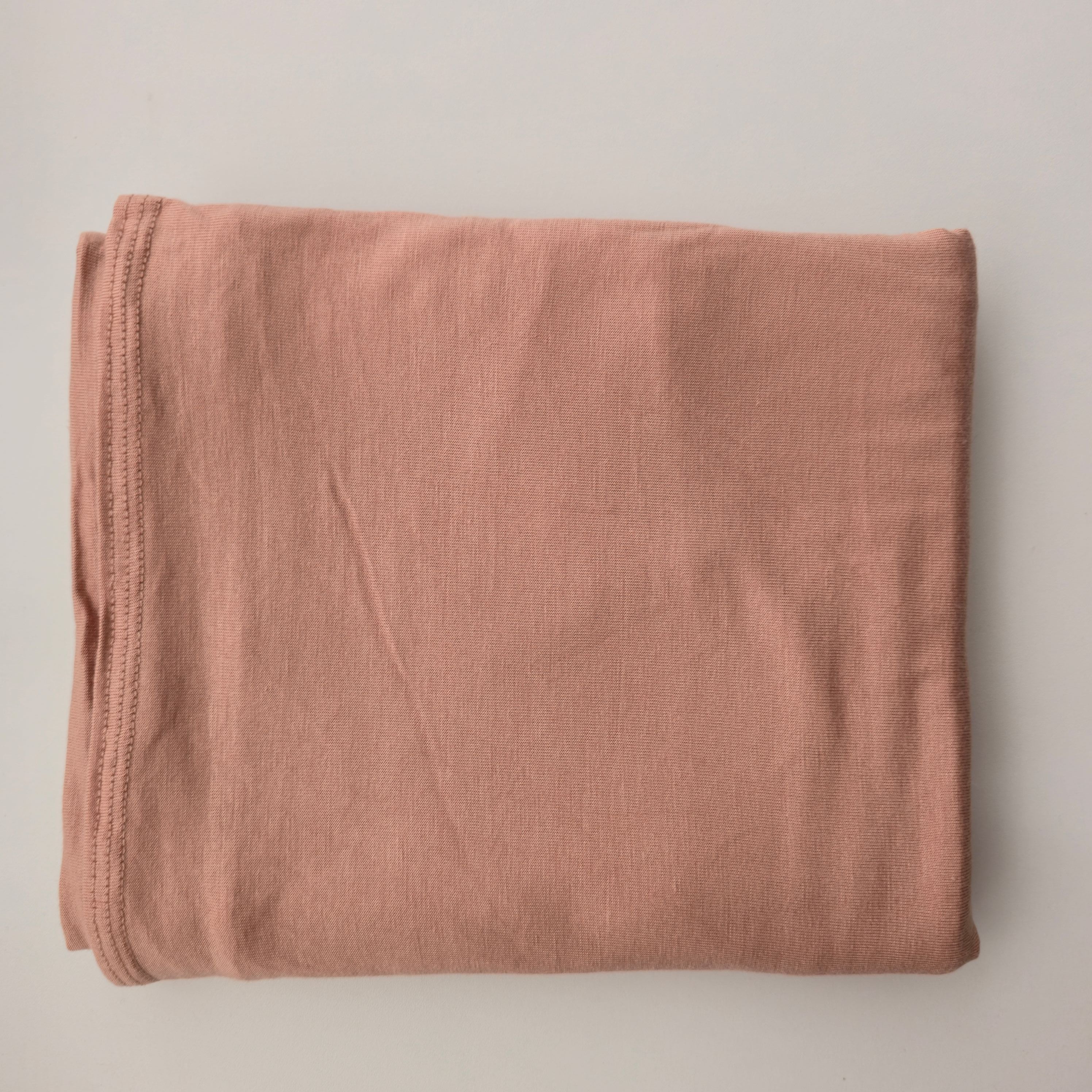 1pc Women's Premium Jersey Hijab Dusty Rose, Solid Color Knitted Scarf, Jersey Hijab, Muslim Prayer Headwrap, Suitable For All Seasons