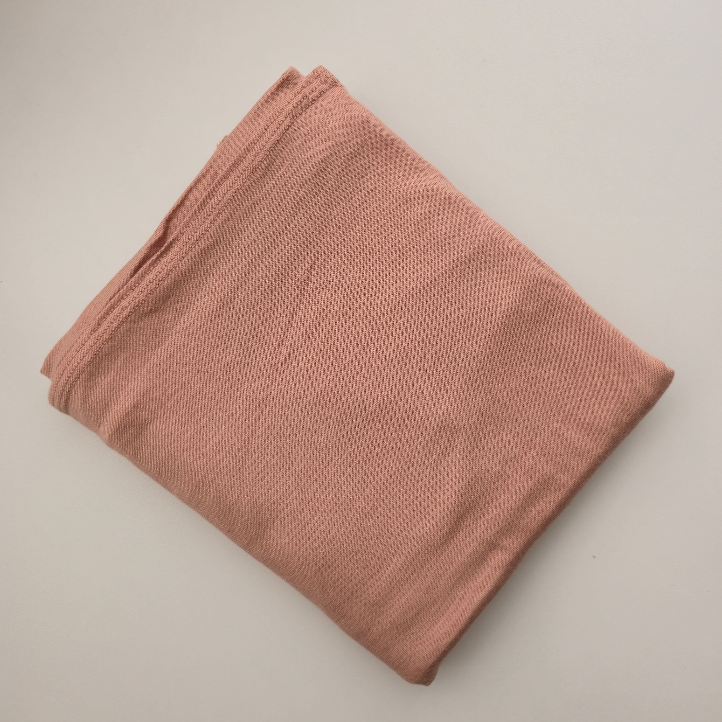 1pc Women's Premium Jersey Hijab Dusty Rose, Solid Color Knitted Scarf, Jersey Hijab, Muslim Prayer Headwrap, Suitable For All Seasons