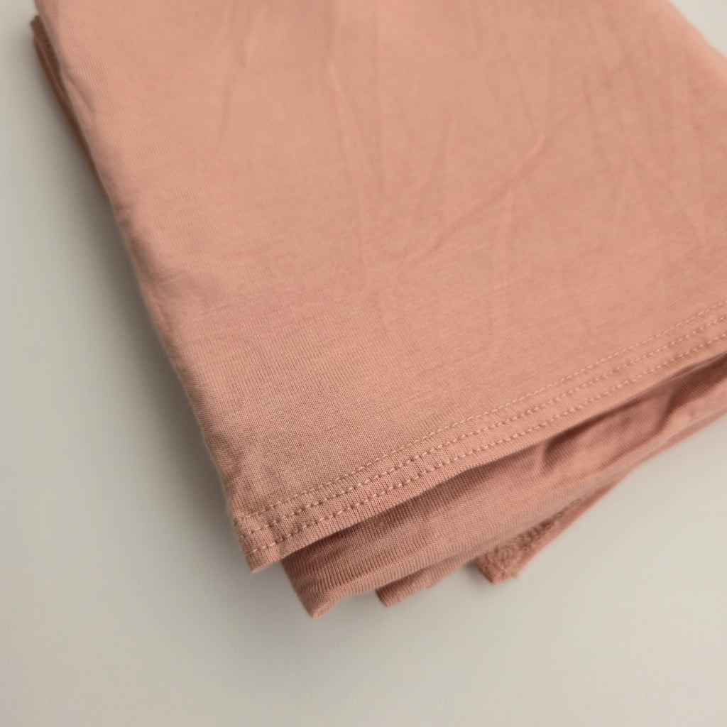 1pc Women's Premium Jersey Hijab Dusty Rose, Solid Color Knitted Scarf, Jersey Hijab, Muslim Prayer Headwrap, Suitable For All Seasons