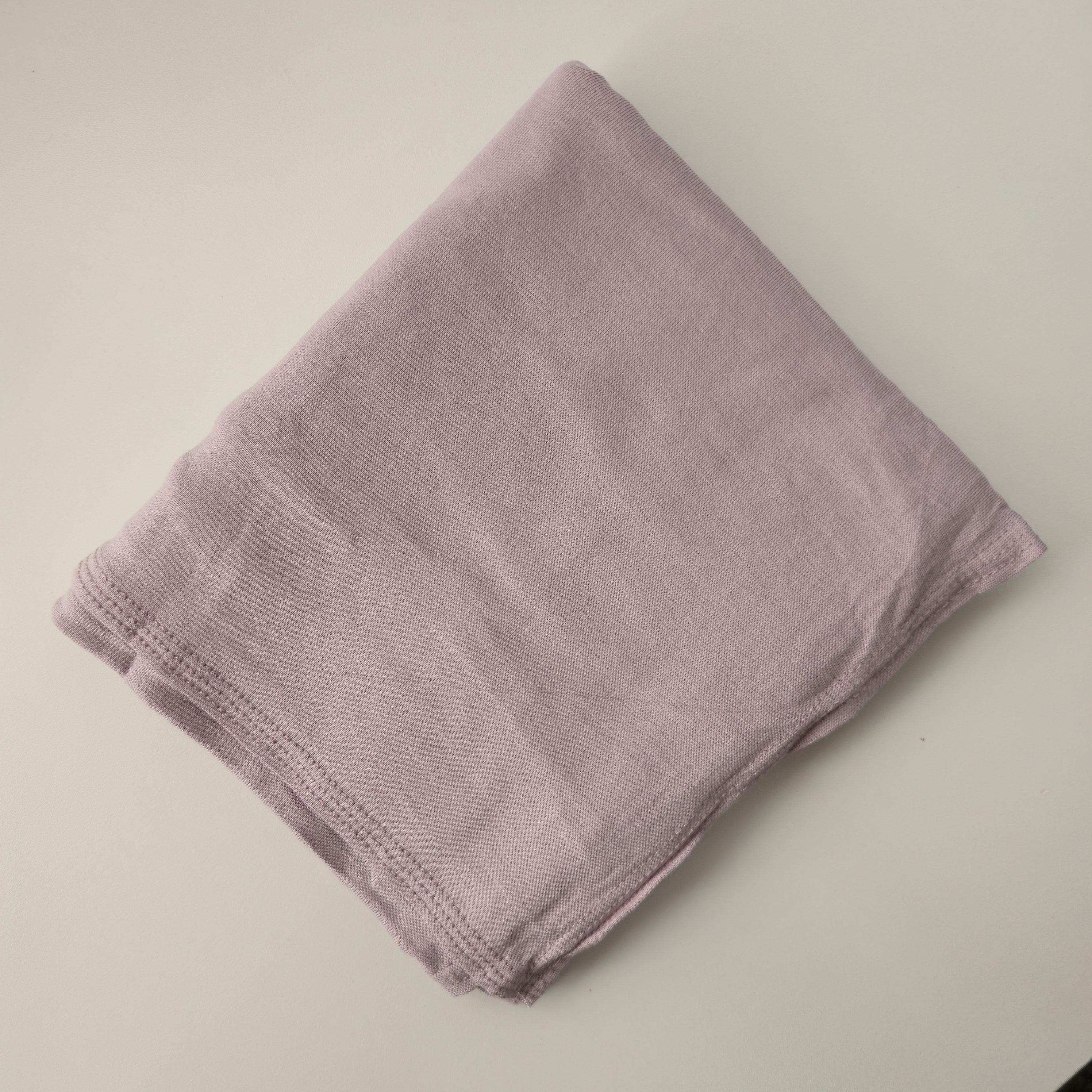 1pc Women's Premium Jersey Hijab Lavender Pink, Solid Color Knitted Scarf, Jersey Hijab, Muslim Prayer Headwrap, Suitable For All Seasons