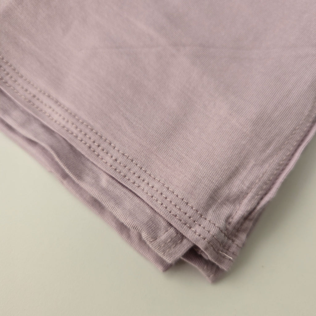 1pc Women's Premium Jersey Hijab Lavender Pink, Solid Color Knitted Scarf, Jersey Hijab, Muslim Prayer Headwrap, Suitable For All Seasons