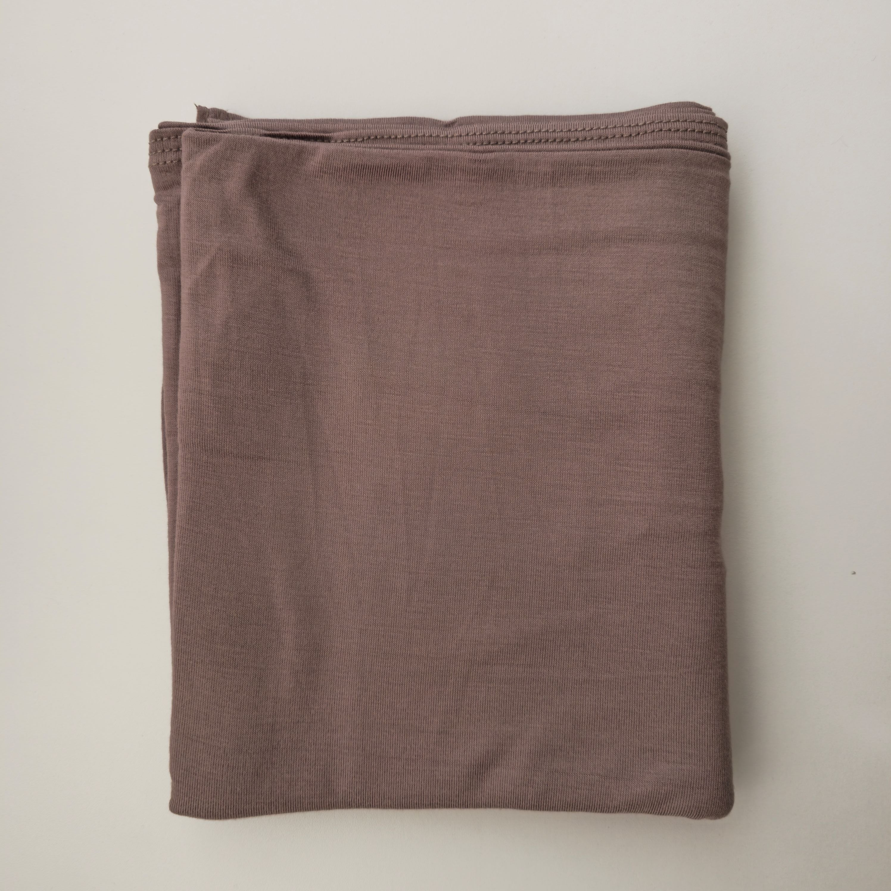 1pc Women's Premium Jersey Hijab Mocha, Solid Color Knitted Scarf, Jersey Hijab, Muslim Prayer Headwrap, Suitable For All Seasons