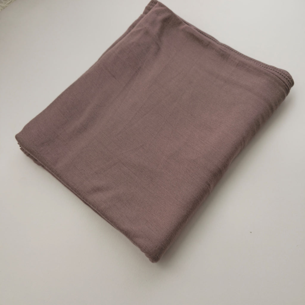 1pc Women's Premium Jersey Hijab Mocha, Solid Color Knitted Scarf, Jersey Hijab, Muslim Prayer Headwrap, Suitable For All Seasons