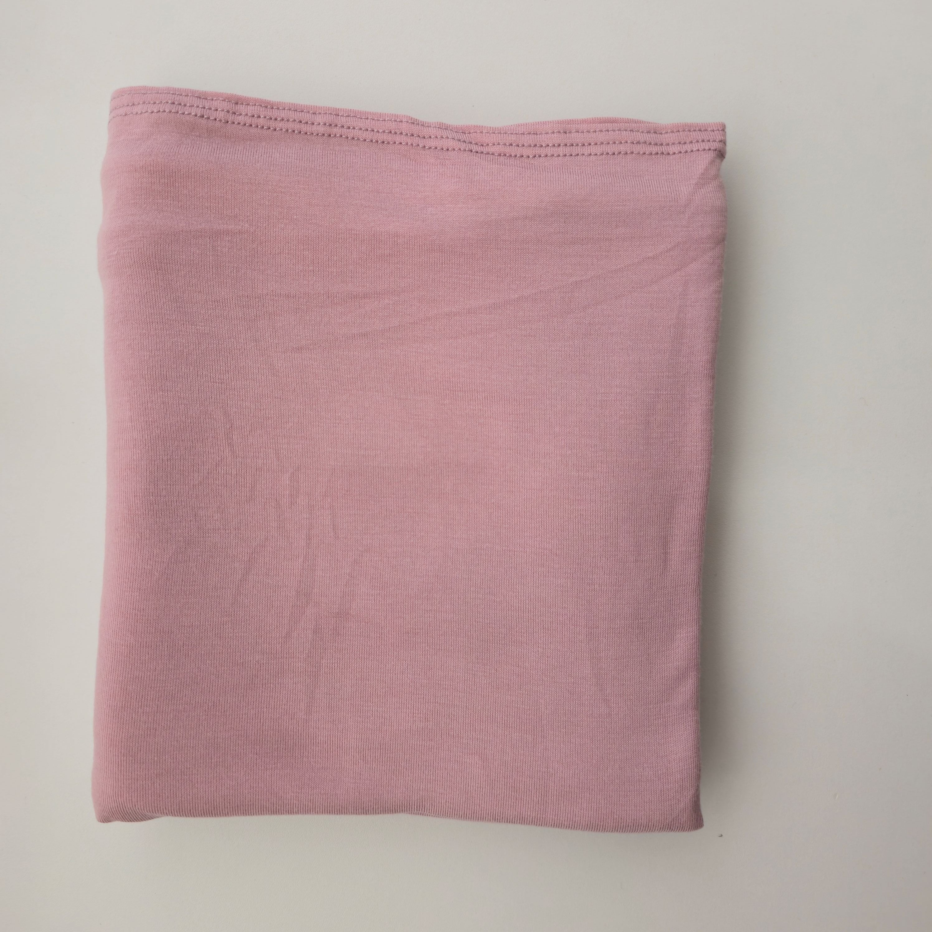 1pc Women's Premium Jersey Hijab Rose Nude, Solid Color Knitted Scarf, Jersey Hijab, Muslim Prayer Headwrap, Suitable For All Seasons