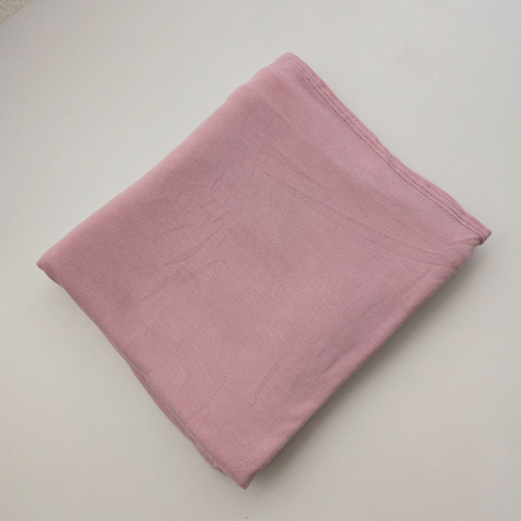 1pc Women's Premium Jersey Hijab Rose Nude, Solid Color Knitted Scarf, Jersey Hijab, Muslim Prayer Headwrap, Suitable For All Seasons