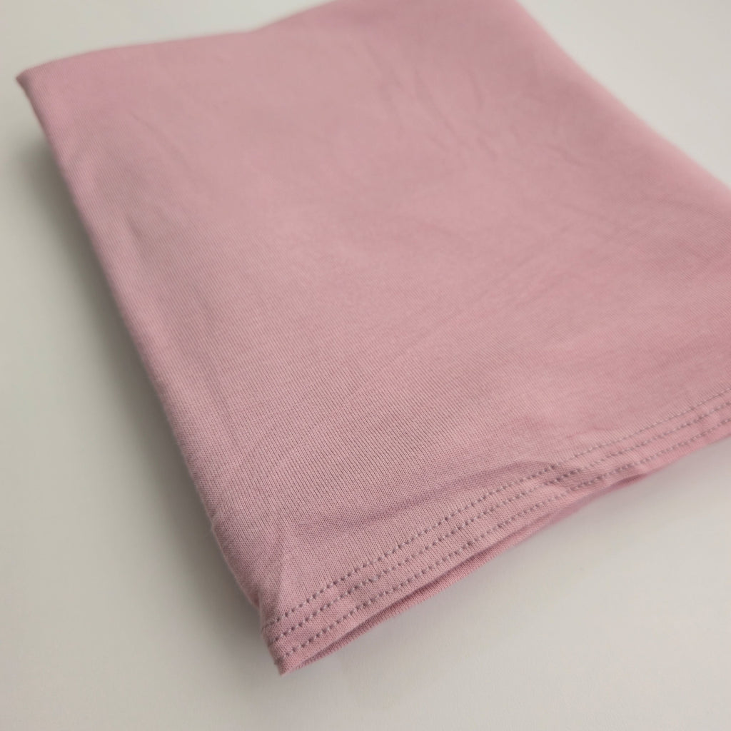 1pc Women's Premium Jersey Hijab Rose Nude, Solid Color Knitted Scarf, Jersey Hijab, Muslim Prayer Headwrap, Suitable For All Seasons