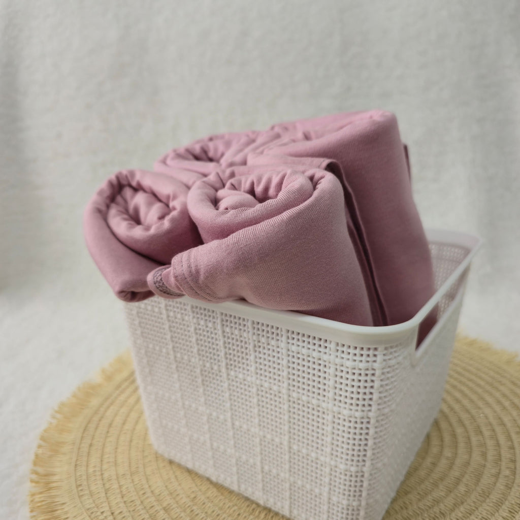 1pc Women's Premium Jersey Hijab Rose Nude, Solid Color Knitted Scarf, Jersey Hijab, Muslim Prayer Headwrap, Suitable For All Seasons