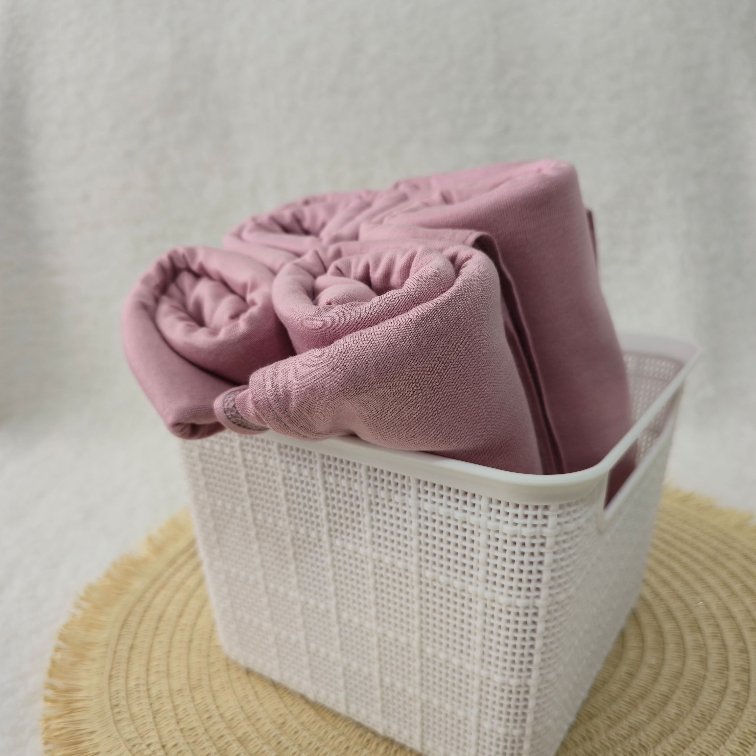 1pc Women's Premium Jersey Hijab Rose Nude, Solid Color Knitted Scarf, Jersey Hijab, Muslim Prayer Headwrap, Suitable For All Seasons