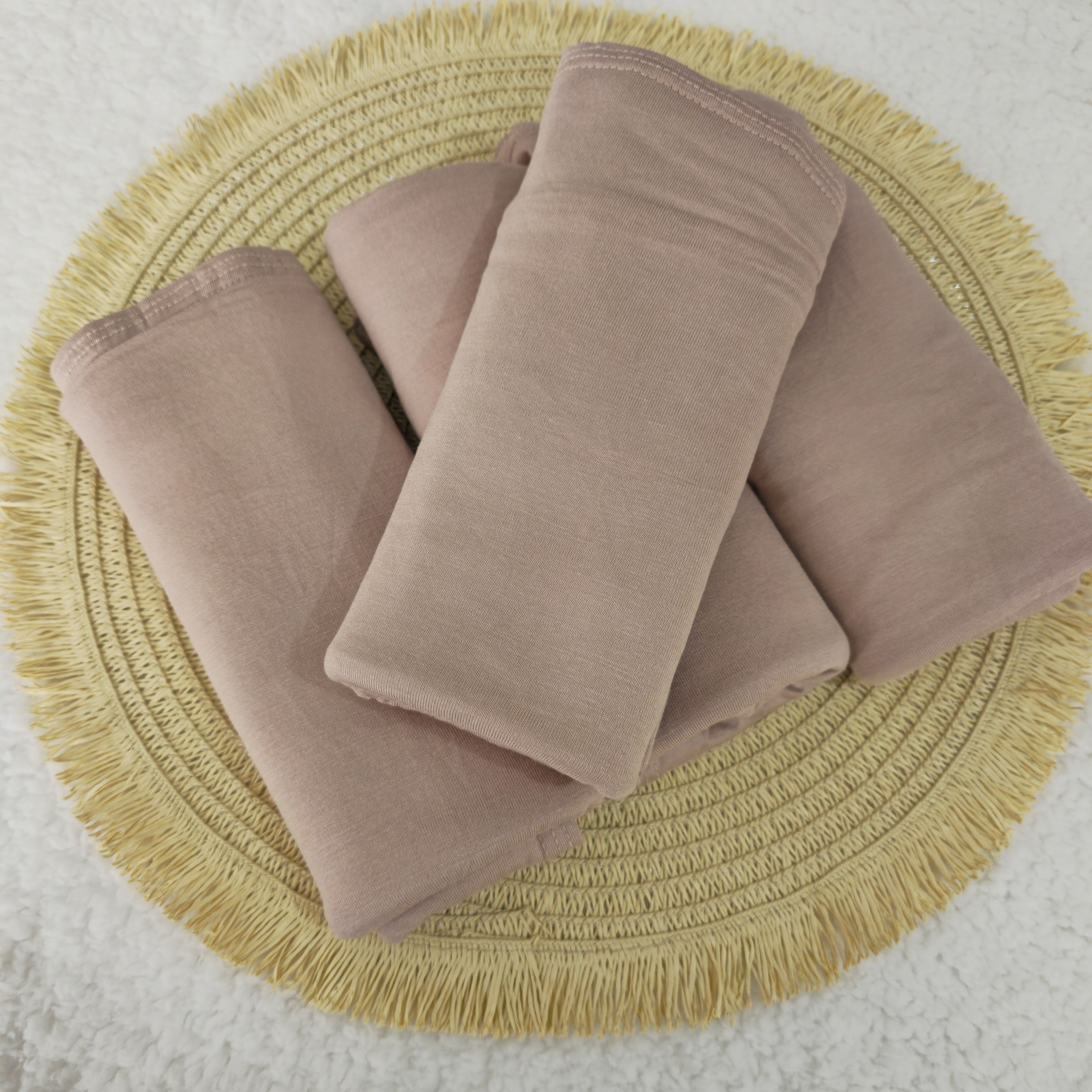 1pc Women's Premium Jersey Hijab Stone Nude, Solid Color Knitted Scarf, Jersey Hijab, Muslim Prayer Headwrap, Suitable For All Seasons