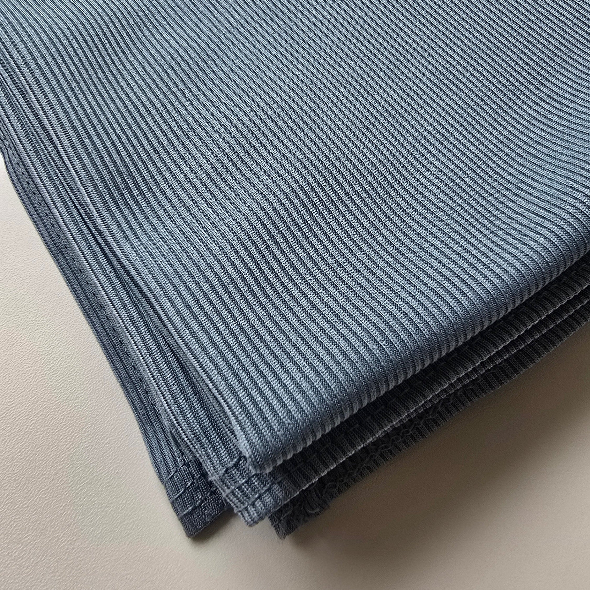 Ribbed Jersey Hijab Denim Blue