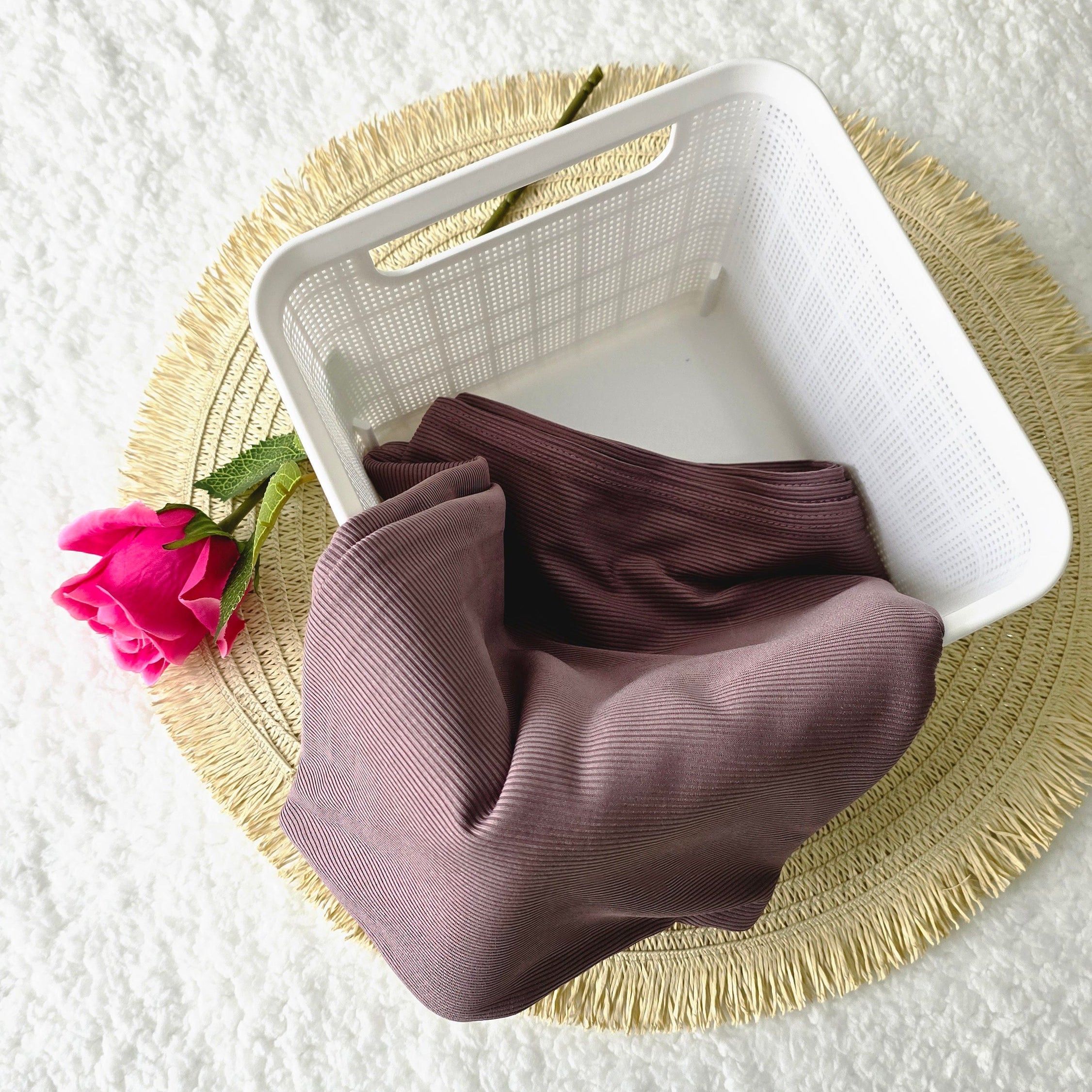 Ribbed Jersey Hijab Lavender